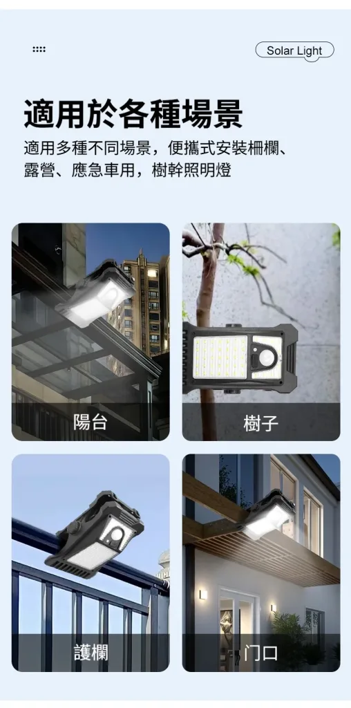 隨處可夾，即夾即用！多晶硅太陽能板，全年0電費，無需差點！智能感光芯片，自動運行，無需手動開關！ - 1